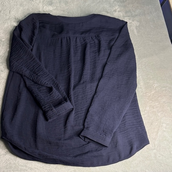 Rebecca Taylor Navy Blouse with Neck Tie - Picture 6 of 6